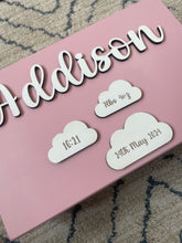 Load image into Gallery viewer, Cloud Birth Details Keepsake Box
