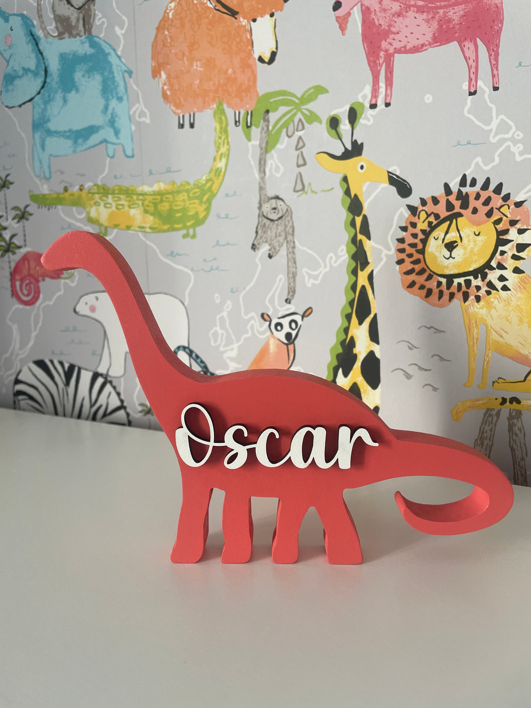 Freestanding personalised Dinosaur