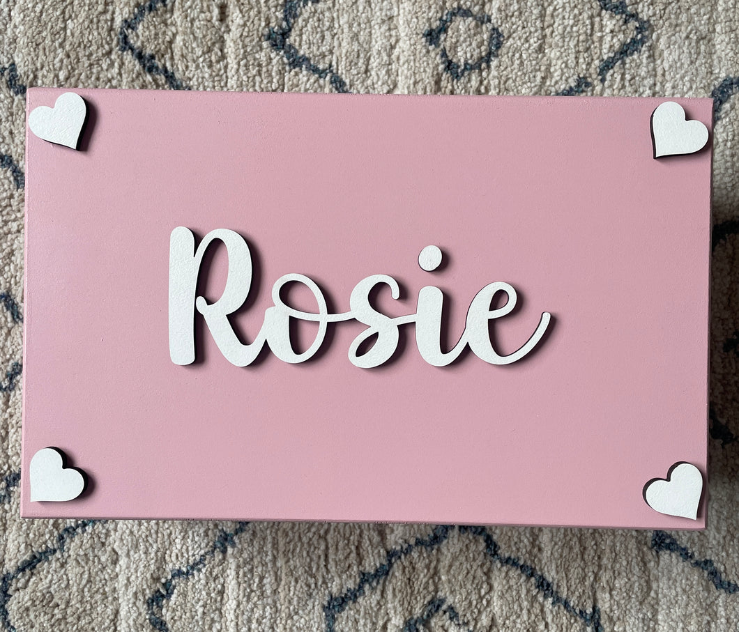 Pink Wooden Keepsake Box