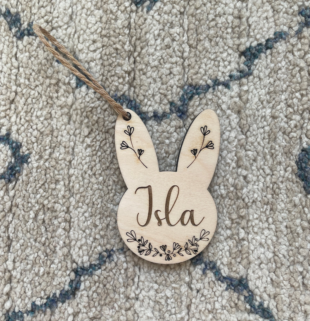 Floral Bunny Tag