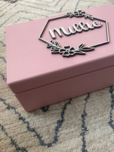 Load image into Gallery viewer, Pink Floral Wooden Keepsake Box
