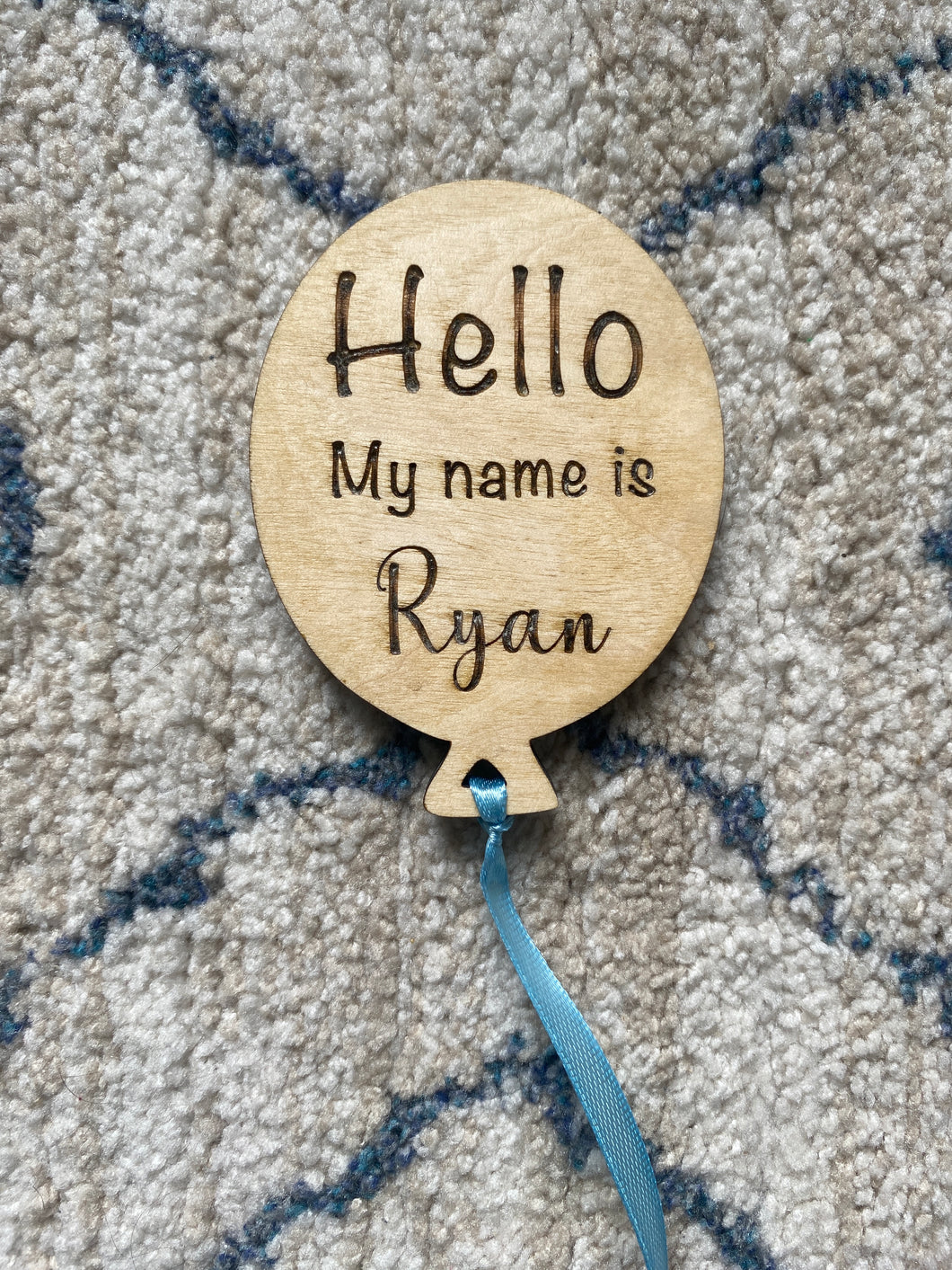 Balloon Name Announcement Card