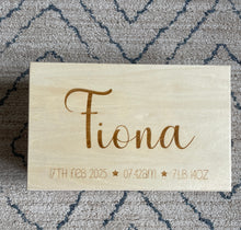 Load image into Gallery viewer, Engraved Wooden Keepsake Box
