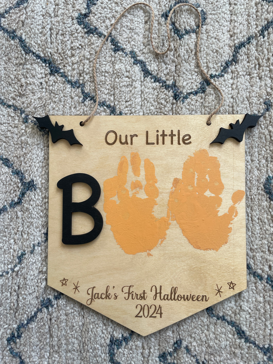 Our/my little boo handprint sign