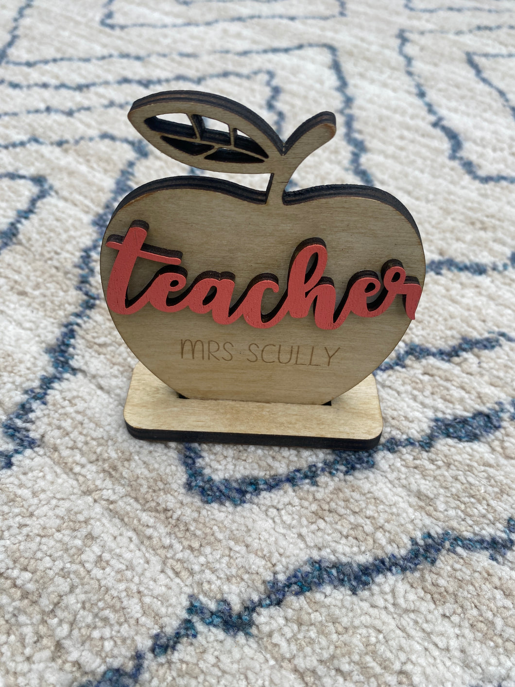 Personalised Wooden Apple