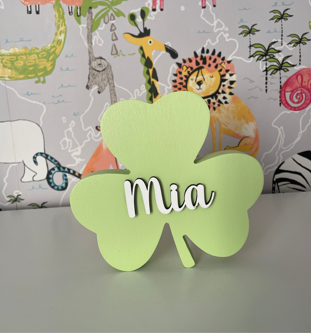 Personalised freestanding Shamrock