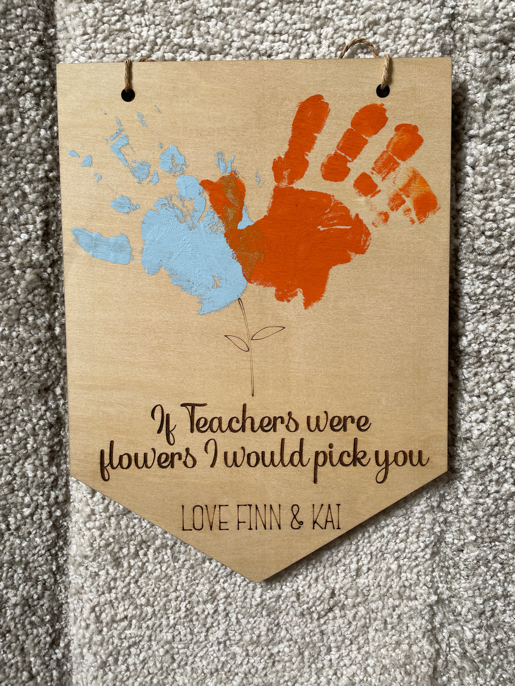 Teacher Handprint sign