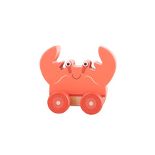 Load image into Gallery viewer, Crab wooden Push Toy
