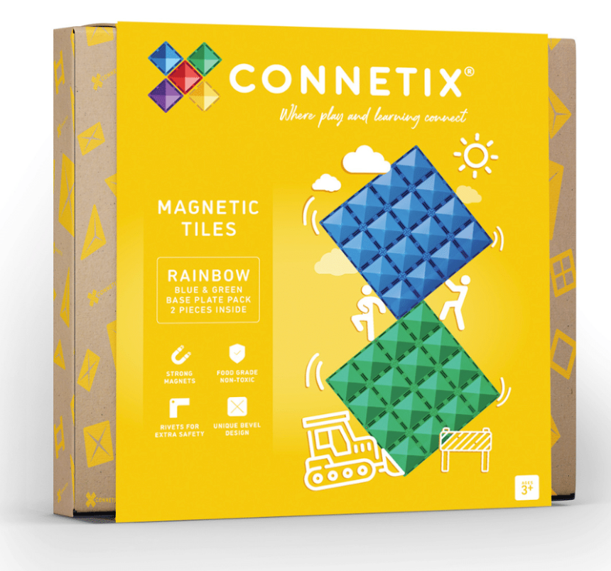 Connetix Blue & Green Base Plate 2 pc