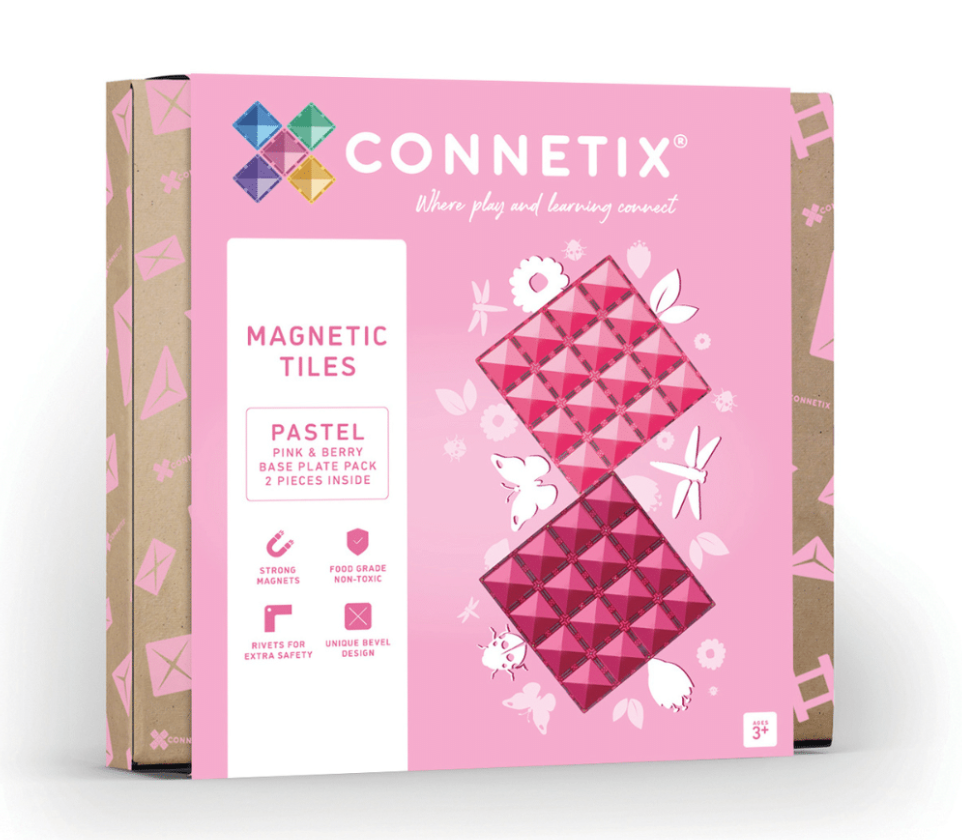 Connetix Pastel Pink & Berry Base Plate 2 pc